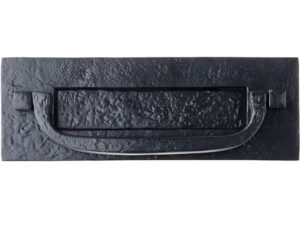 Zoo Hardware Foxcote Foundries Postal Knocker Letter Plate (305Mm X 107Mm), Black Antique