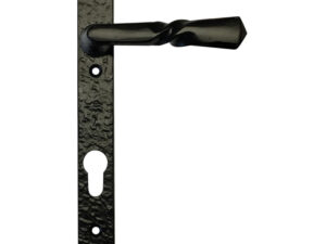 Zoo Hardware Foxcote Foundries Narrow Plate Multi-Point Handle (92Mm C/C), Black Antique (Sold In Pairs)