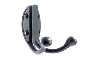 Zoo Hardware Foxcote Foundries Double Robe Hook (75Mm), Black Antique