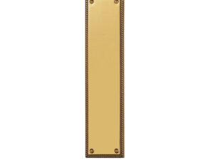 Ornate Finger Plate (382Mm X 75Mm), Polished Brass