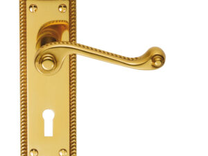 Georgian Polished Brass Door Handles (Sold In Pairs)