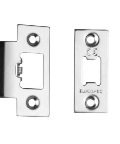 Eurospec Forend & Strike Pack For Tls Heavy Duty Tubular Latches, Polished Stainless Steel