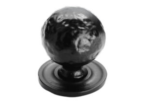 Fingertip Hammered Pattern Cupboard Knob, Black Antique