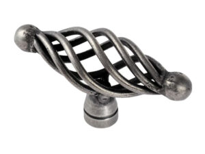 Fingertip Steel Cage Oval Cupboard Knob (32.5Mm Or 40Mm), Antique Steel