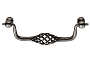 Fingertip Steel Cage Drop Cabinet Pull Handle (128Mm C/C), Antique Steel