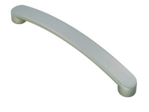 Fingertip Radiused End Flat Bow Cabinet Pull Handle (128Mm Or 160Mm C/C), Satin Nickel