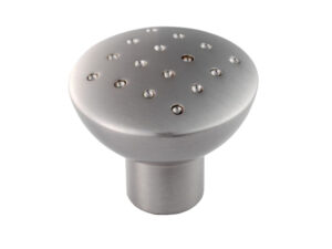 Fingertip Dimple Effect Cupboard Knob, Satin Nickel