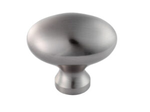 Fingertip Oval Pattern Cupboard Knob, Satin Nickel