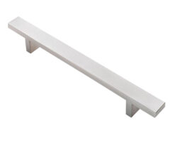 Fingertip Rectangular Section T-Bar Cabinet Pull Handles (128Mm, 160Mm Or 224Mm C/C), Stainless Steel