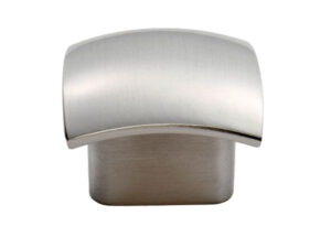 Fingertip Helio Cupboard Knob, Satin Nickel