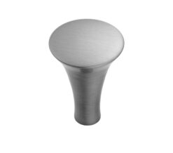 Fingertip Trumpet Cupboard Knob, Satin Nickel