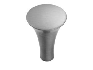 Fingertip Trumpet Cupboard Knob, Satin Nickel