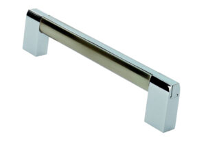 Fingertip Solano Cupboard Pull Handle ( 224Mm, 320Mm Or 447Mm C/C), Polished Chrome & Matt Satin Chrome