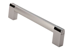 Fingertip Solano Cupboard Pull Handle (160Mm, 224Mm, 320Mm Or 447Mm C/C), Satin Nickel & Polished Chrome