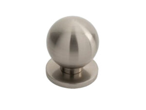 Fingertip Stainless Steel Spherical Cupboard Knob, Satin Nickel