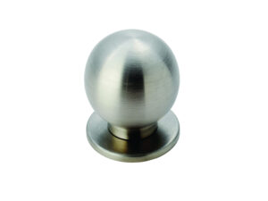 Fingertip Stainless Steel Spherical Cupboard Knob, Satin Stainless Steel