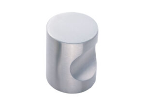 Fingertip Stainless Steel Cylindrical Cupboard Knob, Satin Stainless Steel