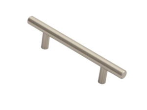 Fingertip Steel T Bar Cabinet Handle (Multiple Sizes), Satin Nickel