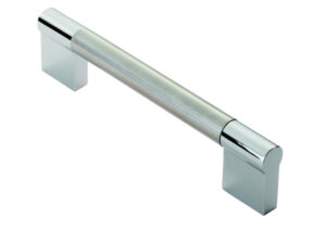 Fingertip Chunky Key Hole Bar Cabinet Pull Handles (Multiple Sizes), Satin Nickel & Polished Chrome