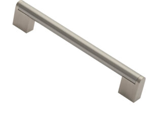 Fingertip Square Section Cabinet Handle (Multiple Sizes), Satin Nickel