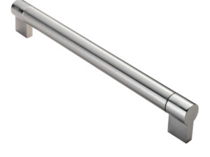 Fingertip Chunky Key Hole Bar Cabinet Pull Handles (Multiple Sizes), Satin Nickel & Stainless Steel