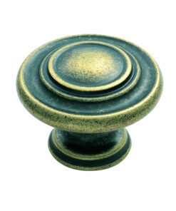 Fingertip Traditional Pattern Cupboard Knob, Antique Brass