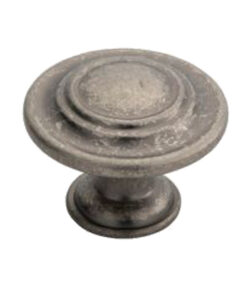 Fingertip Traditional Pattern Cupboard Knob, Pewter