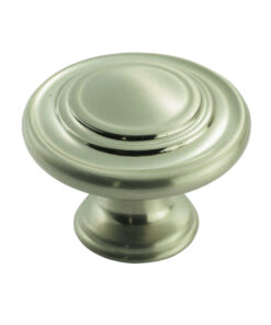 Fingertip Traditional Pattern Cupboard Knob, Satin Nickel