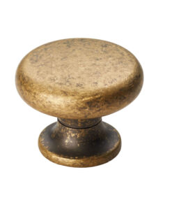 Fingertip Temperance Cupboard Knob, Antique Brass