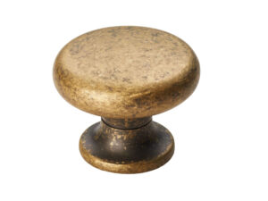 Fingertip Temperance Cupboard Knob, Antique Brass