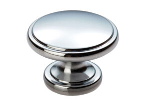 Fingertip Oxford Cupboard Knob, Polished Chrome