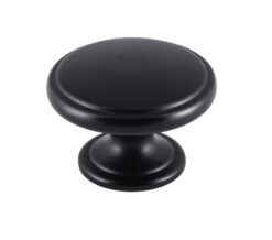 Fingertip Oxford Cupboard Knob, Matt Black