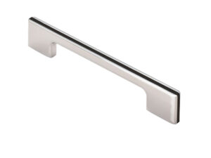 Fingertip Harris Cupboard Pull Handle (128Mm, 160Mm Or 192Mm), Polished Chrome With Black Inlay