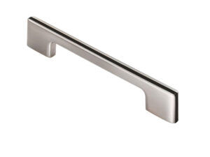 Fingertip Harris Cupboard Pull Handle (128Mm, 160Mm Or 192Mm), Satin Chrome With Black Inlay