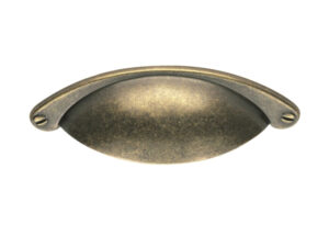 Traditional Cupboard Cup Pull Handle (64Mm C/C), Antique Brass