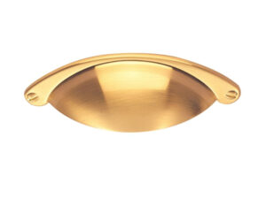 Traditional Cupboard Cup Pull Handle (64Mm C/C), Satin Brass