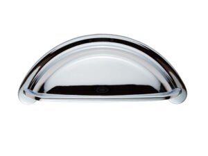 Cottage Cupboard Cup Pull Handle (76Mm C/C), Polished Chrome