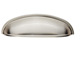 Modern Shaker Cupboard Cup Pull Handle (96Mm C/C), Satin Nickel