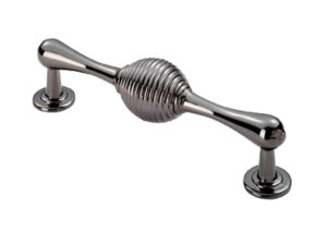 Fingertip Reeded Pull Handle (128Mm C/C), Black Nickel