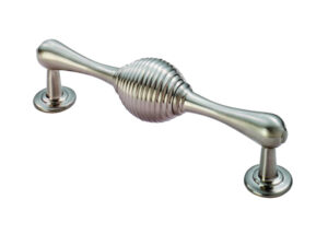 Fingertip Reeded Pull Handle (128Mm C/C), Satin Nickel