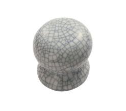 Fingertip Porcelain Cupboard Knob, Midnight Crackle