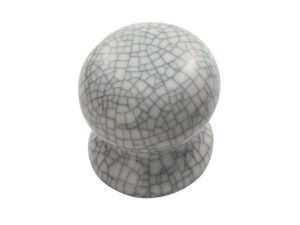 Fingertip Porcelain Cupboard Knob, Midnight Crackle