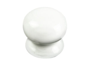 Fingertip Porcelain Cupboard Knob, Plain White