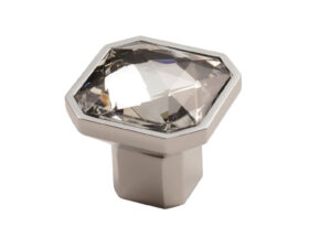 Fingertip Square Crystal Cupboard Knob (32Mm X 32Mm Or 38Mm X 38Mm), Polished Chrome