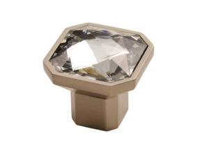 Fingertip Square Crystal Cupboard Knob (32Mm X 32Mm Or 38Mm X 38Mm), Satin Nickel