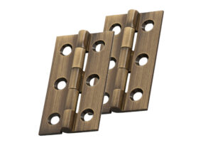 Fingertip Cabinet Hinges (50Mm X 28Mm Or 64Mm X 35Mm), Antique Brass (Sold In Pairs)