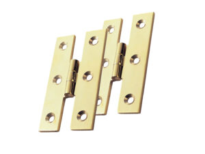 Fingertip H Pattern Hinges (64Mm X 35Mm), Polished Brass (Sold In Pairs)