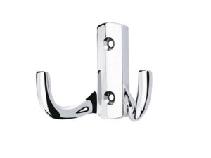 Frelan Hardware Vitttoria Double Robe Hook (58Mm X 30Mm), Polished Chrome