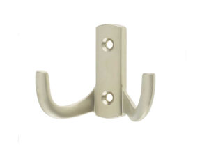 Frelan Hardware Vitttoria Double Robe Hook (58Mm X 30Mm), Satin Nickel