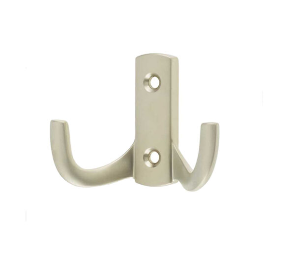 Frelan Hardware Vitttoria Double Robe Hook (58Mm X 30Mm), Satin Nickel